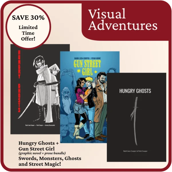 SSP Books - Adventure Bundle - Hungry Ghosts graphic novel, prose and Gun Street Girl graphic novel
